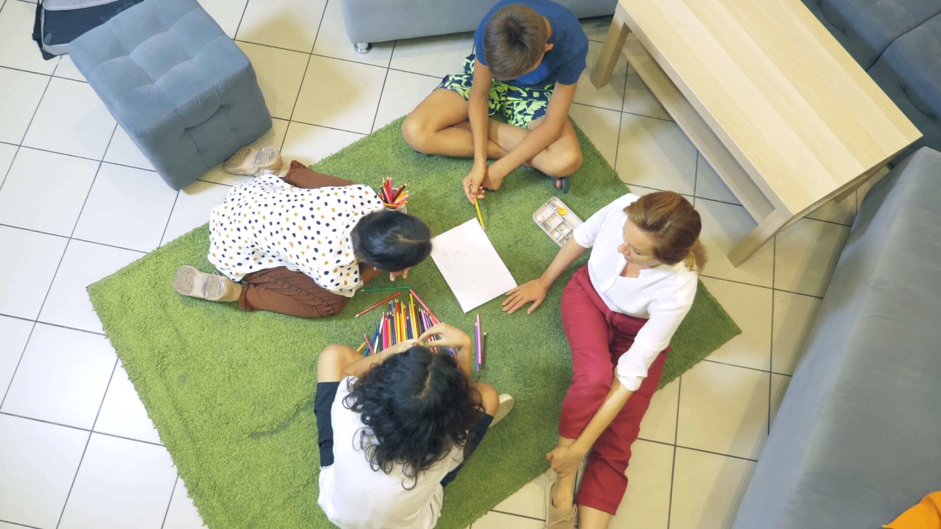 Kids work on Social Cognitive Therapy
